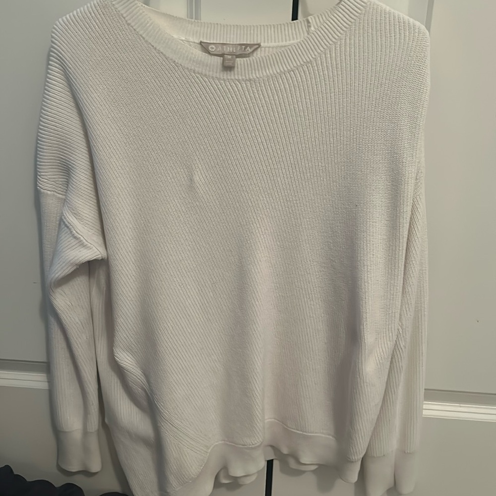 White Athleta medium sweater